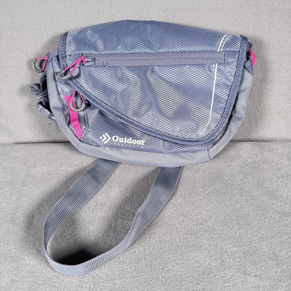 Outdoor Products Crossbody Sling Bag Gray Pink Small Travel Organizer Messenger‎